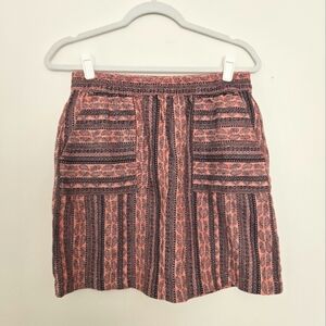 Garnet Hill pink linen paisley skirt coastal grandma effortless chic feminine